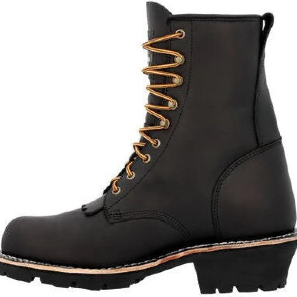 Women Georgia Men's Forestry 8" Soft Toe Logger Work Boot- - GB00648
