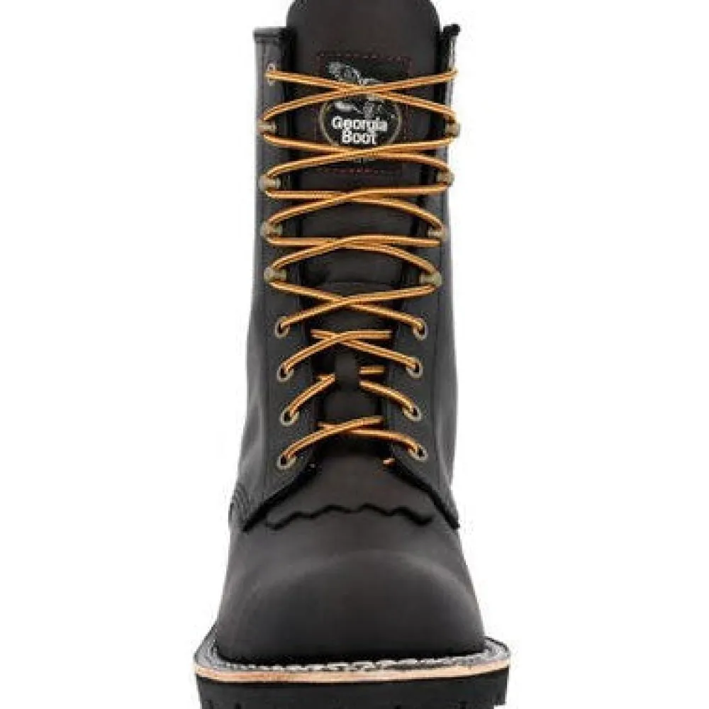 Women Georgia Men's Forestry 8" Soft Toe Logger Work Boot- - GB00648