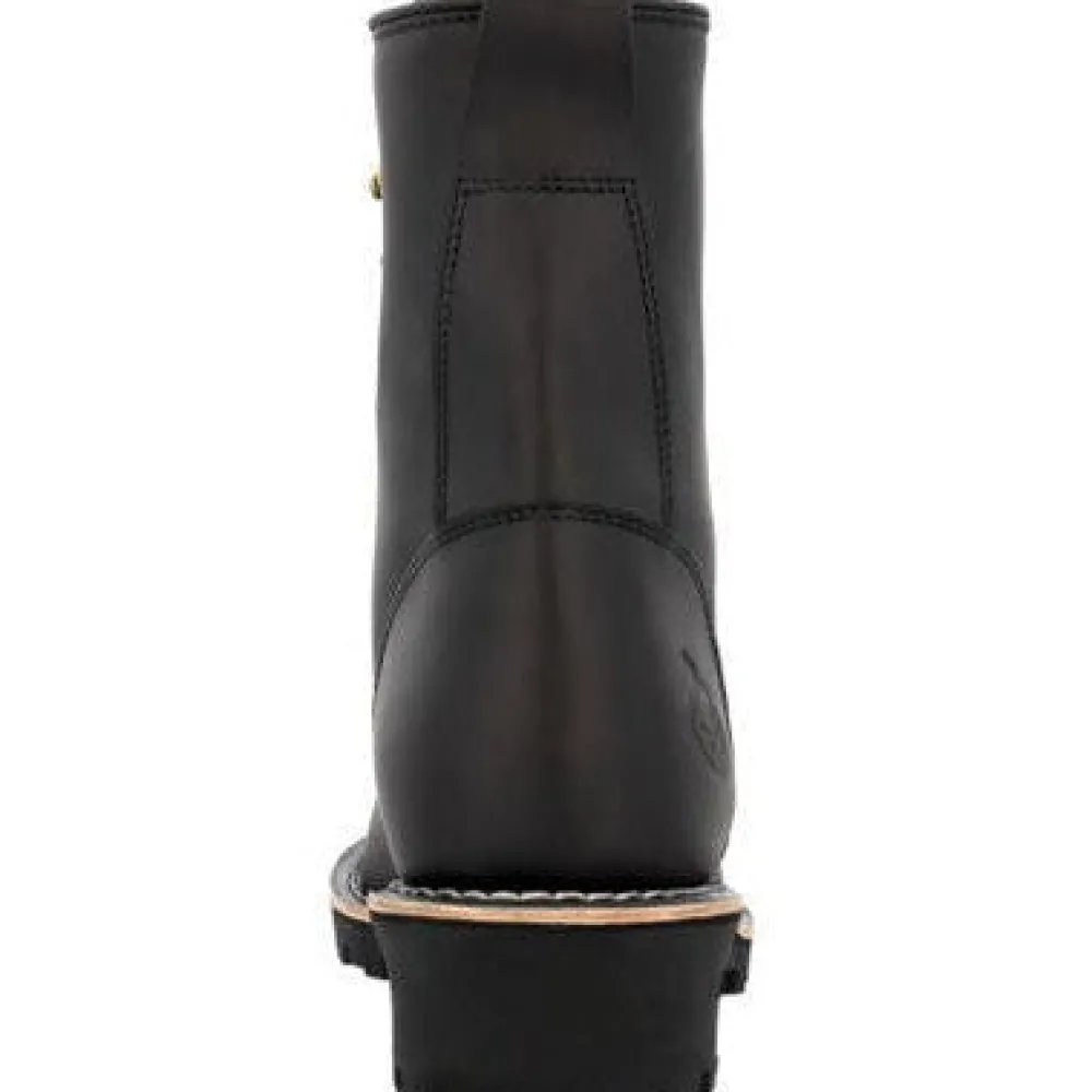 Women Georgia Men's Forestry 8" Soft Toe Logger Work Boot- - GB00648