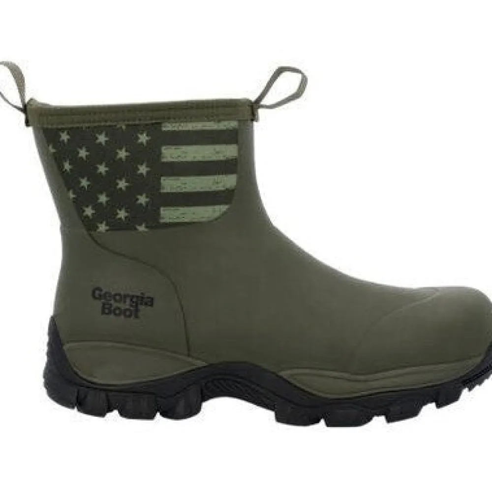Georgia Men's GBR 8" WP Mid Rubber Work Boot - Dark - GB00631
