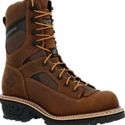 Women Georgia Men's Ltx Logger 9" Soft Toe WP Work Boot -Horse- GB00616