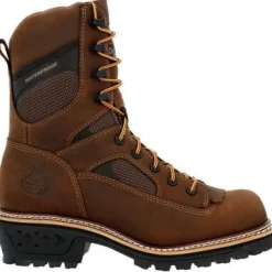 Women Georgia Men's Ltx Logger 9" Soft Toe WP Work Boot -Horse- GB00616