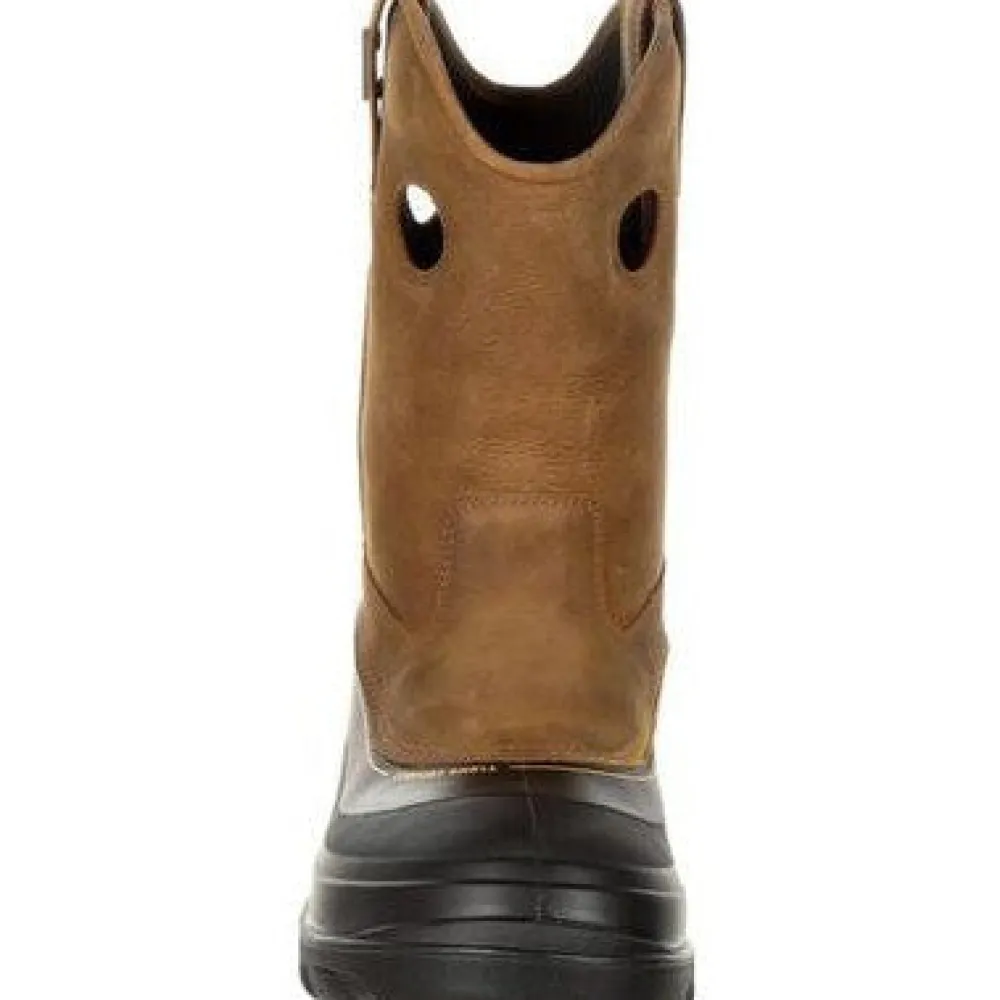Women Georgia Men's Muddog 11" CT WP Wellington Work Boot- Gold- GB00243