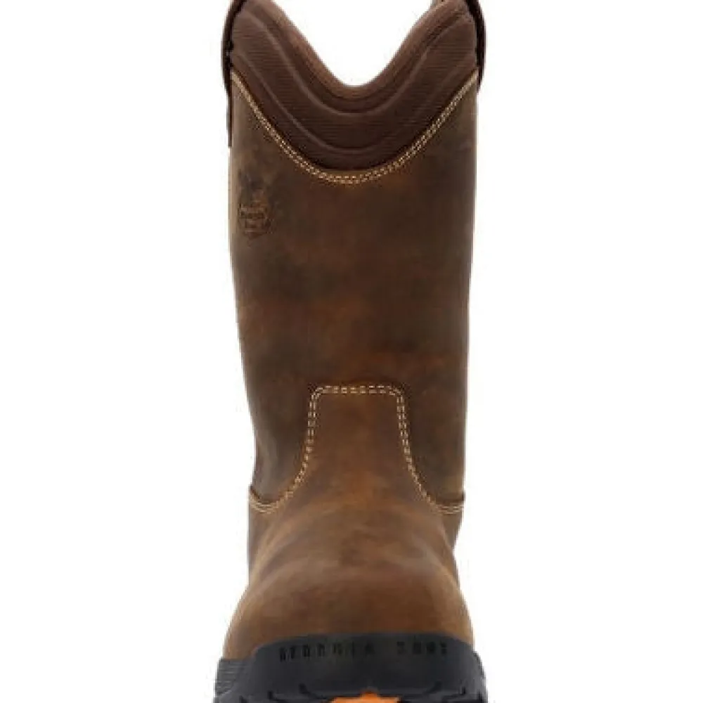 Women Georgia Men's TBD 11" Soft Toe WP Wellington Pull On Work Boot -- GB00598
