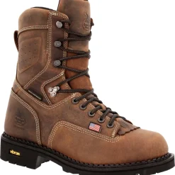 Women Georgia Men's USA Made Waterproof Logger Work Boot - - GB00538