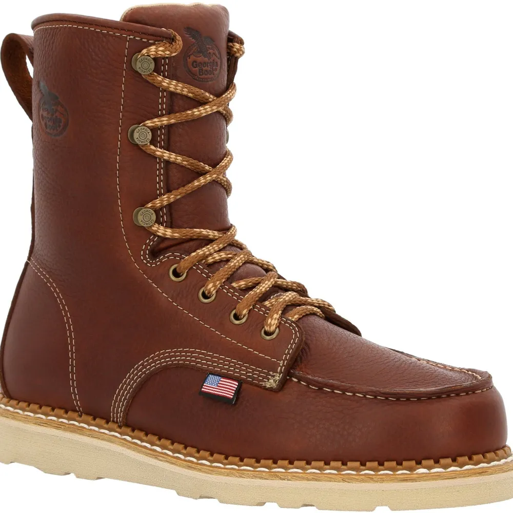 Georgia Men's Wedge 8" Moc Toe USA Made Work Boot - - GB00480