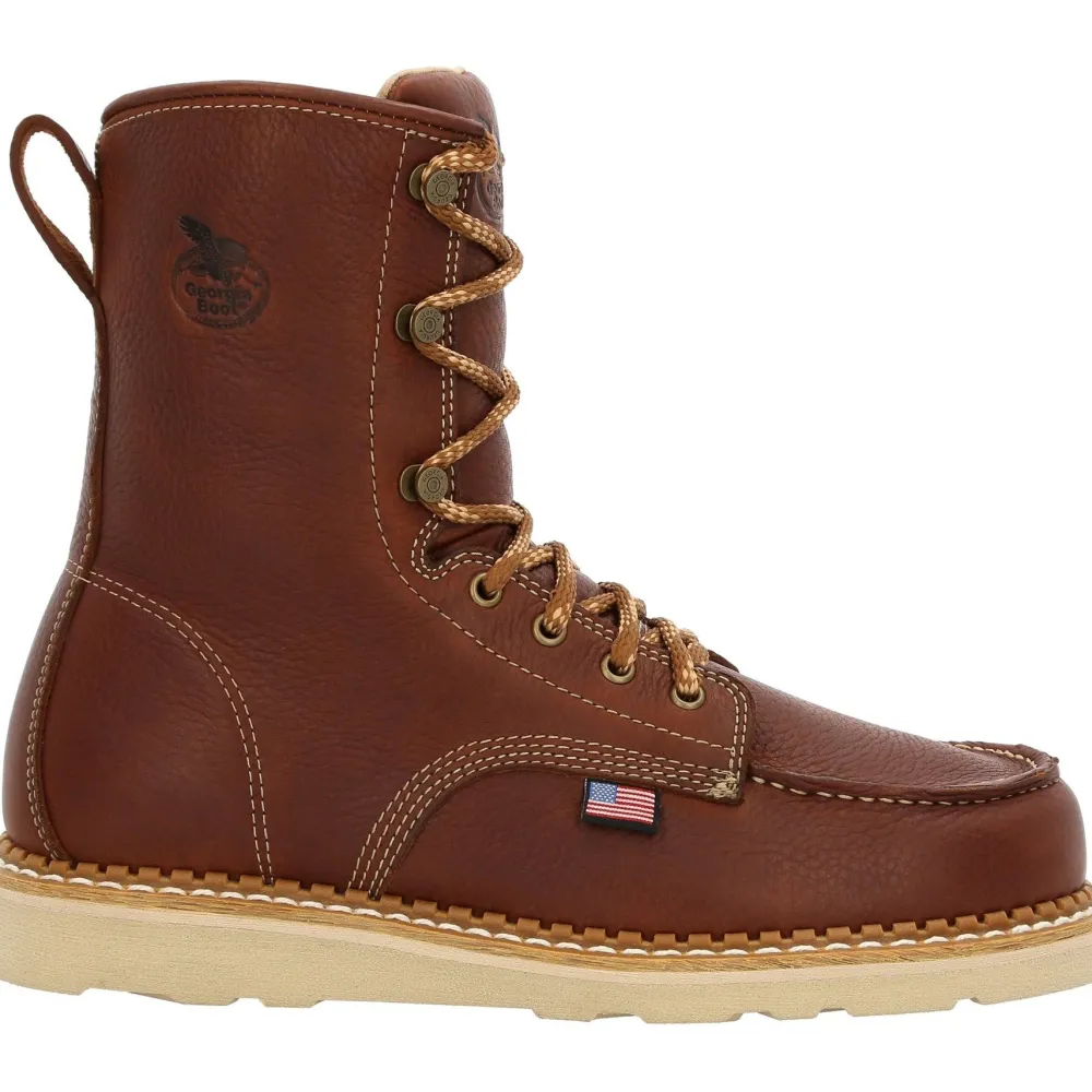 Georgia Men's Wedge 8" Moc Toe USA Made Work Boot - - GB00480