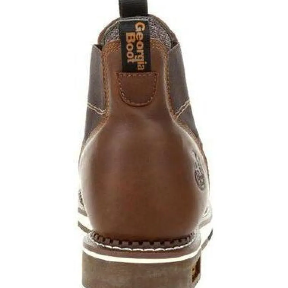 Women Georgia Men's Wedge Chelsea Soft Toe WP Wedge Work Boot - - GB00352