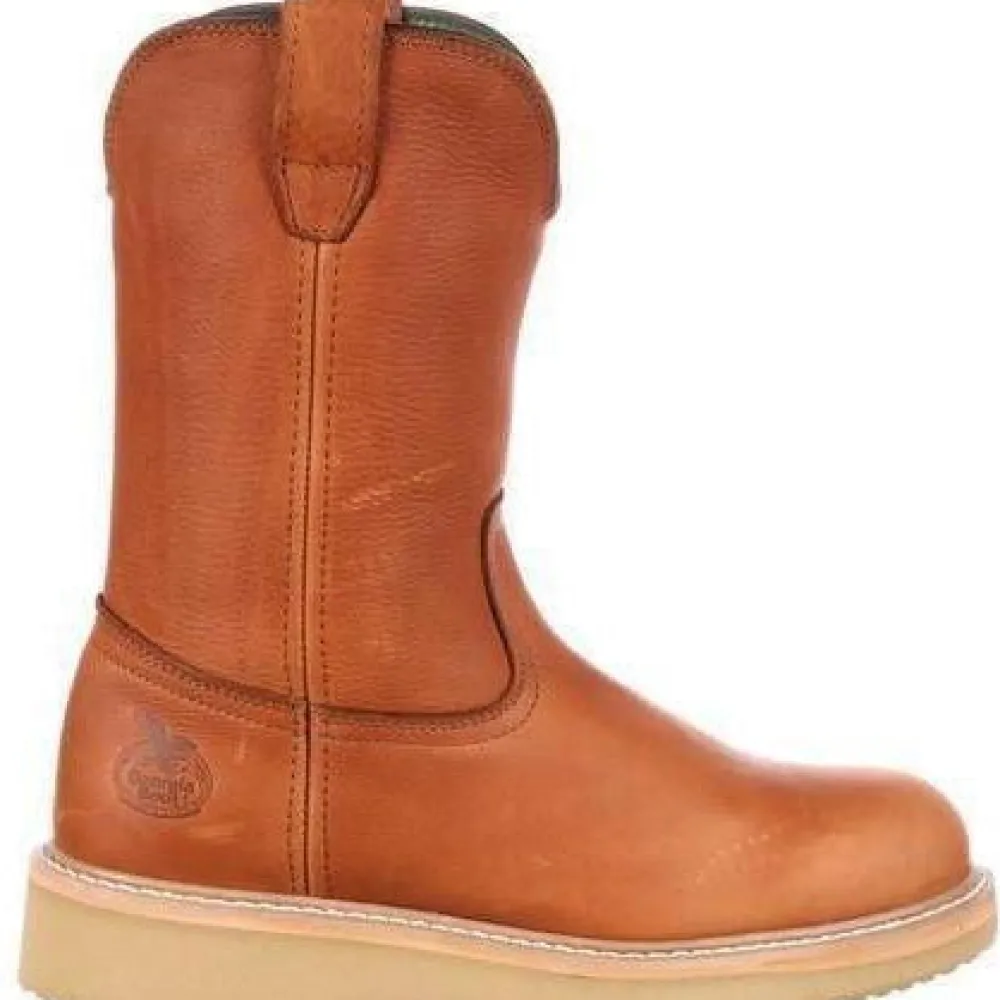 Women Georgia Men's Wedge Steel Toe Wellington Wedge Work Boot - - G5353