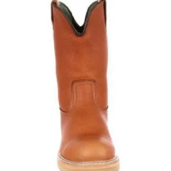 Women Georgia Men's Wedge Wellington Work Boot - Brown - G5153