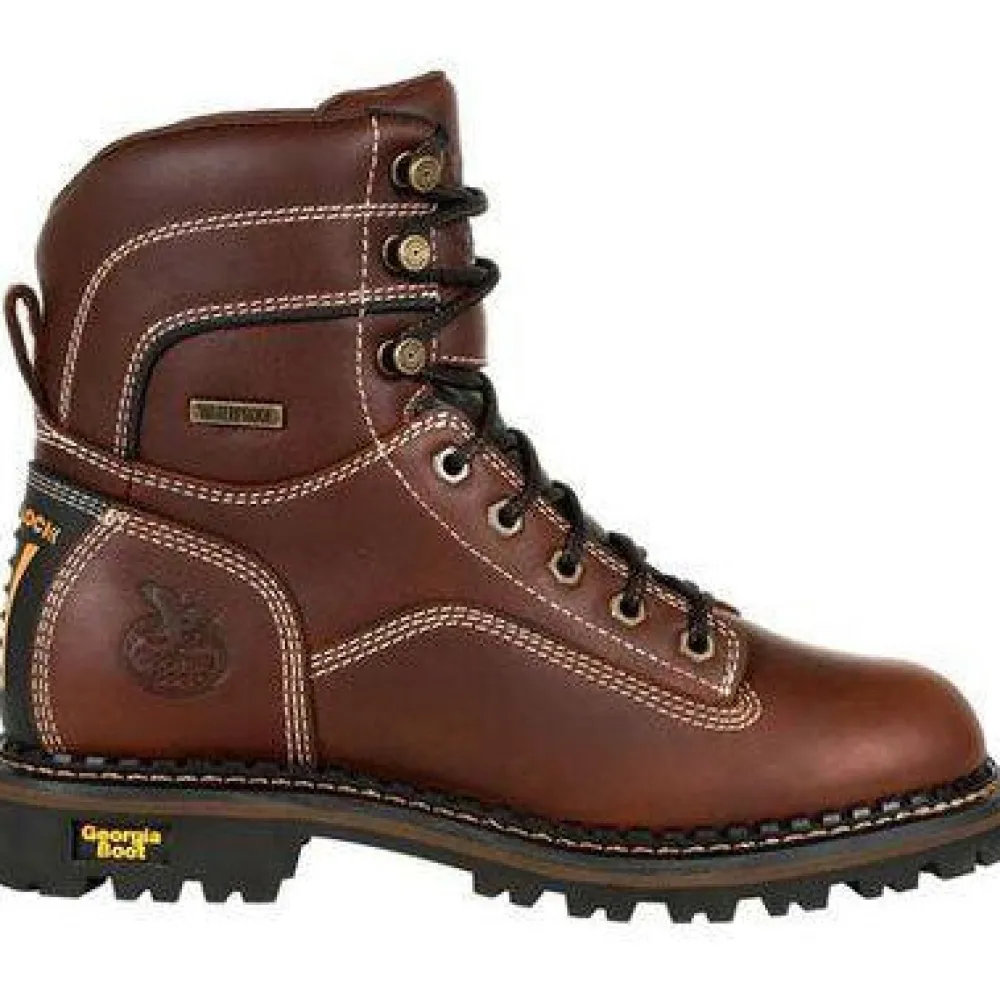 Women Georgia Women's AMP LT Logger Alloy Toe WP Work Boot - - GB00428