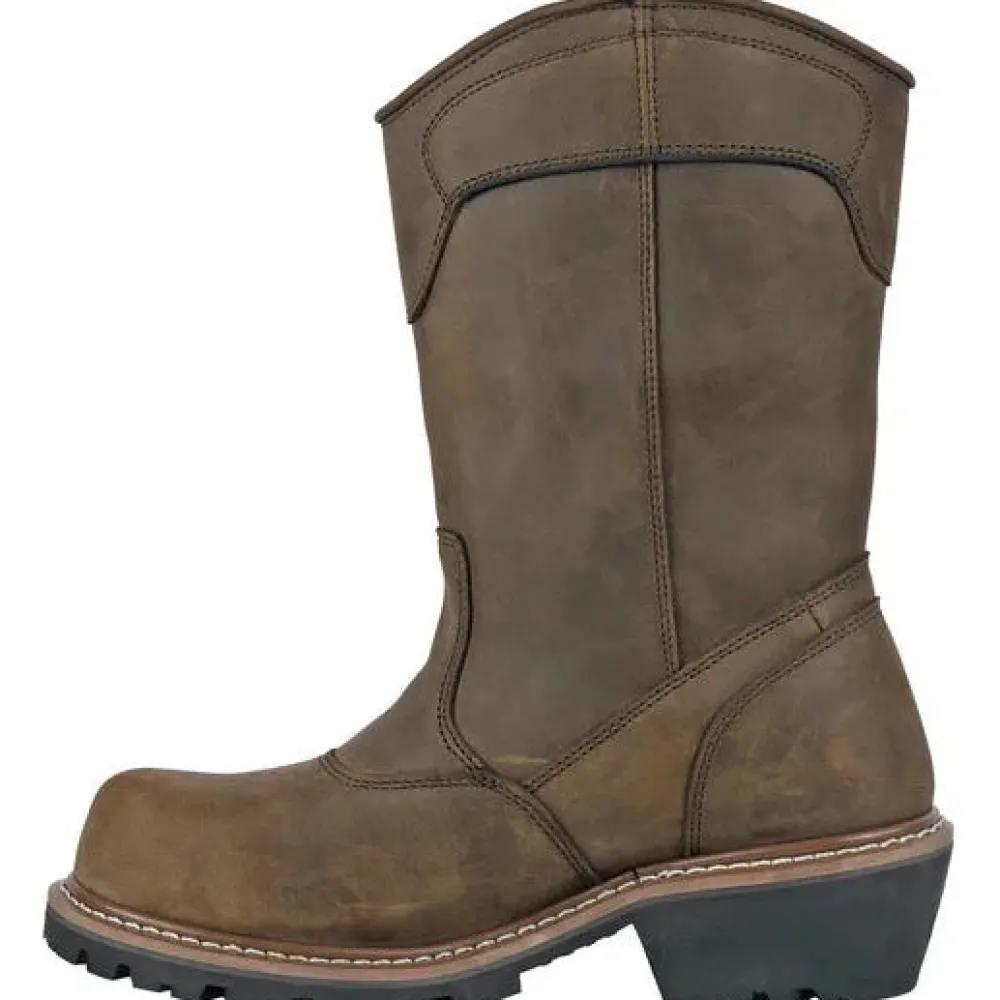 Hoss Men's Buford Composite Toe WP Pull On Logger Duty Boot - 90211