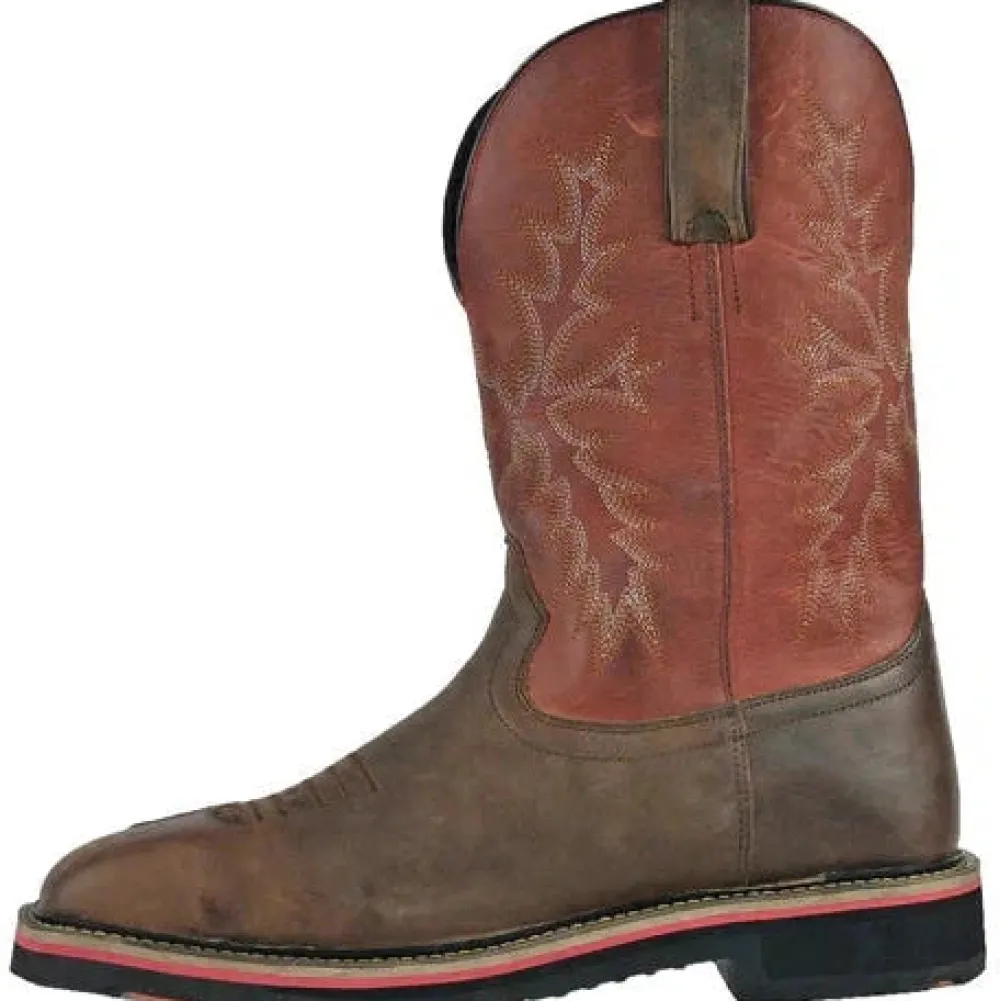 Hoss Men's Landon Cognac 11" Steel Toe Western Work Boot - 92045