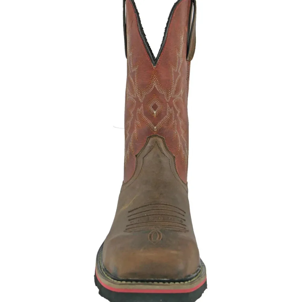 Hoss Men's Landon Cognac 11" Steel Toe Western Work Boot - 92045