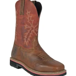 Hoss Men's Landon Cognac 11" Soft Toe Western Work Boot - 92048