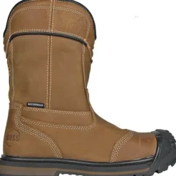 Women Hoss Men's Ranger Composite Toe Waterpoof Pull On Wellington Work Boot - Brown 90260