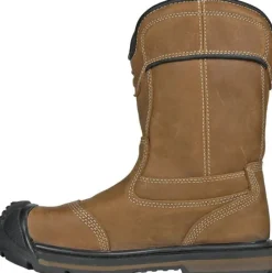 Women Hoss Men's Ranger Composite Toe Waterpoof Pull On Wellington Work Boot - Brown 90260