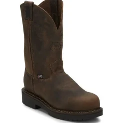Justin Men's Balusters 11" ST Western USA Made Work Boot -- 4445