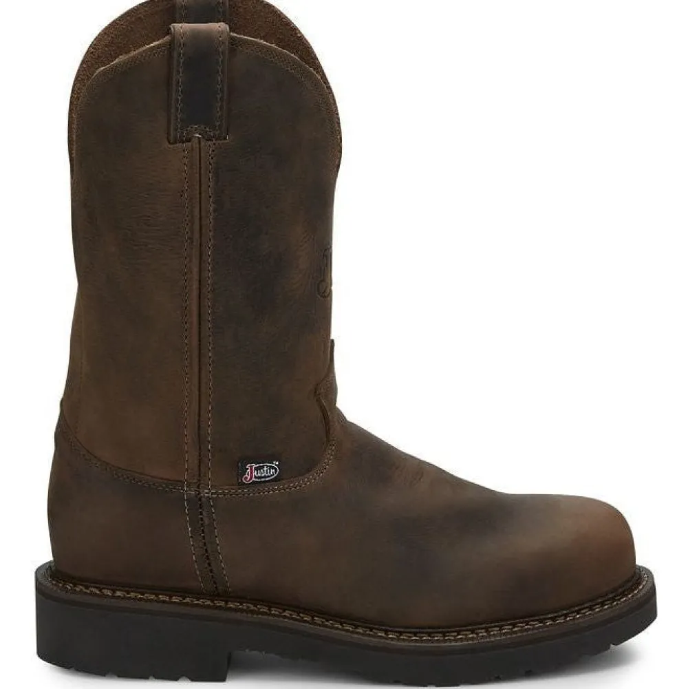Justin Men's Balusters 11" ST Western USA Made Work Boot -- 4445