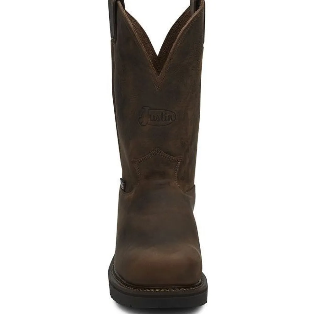 Justin Men's Balusters 11" ST Western USA Made Work Boot -- 4445