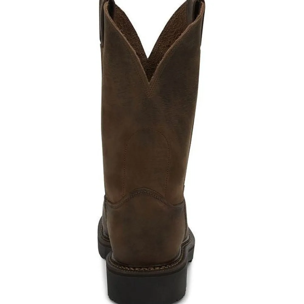Justin Men's Balusters 11" ST Western USA Made Work Boot -- 4445