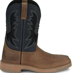 Women Justin Men's Bolt 11" Square Toe Western Work Boot -Tan- SE4114
