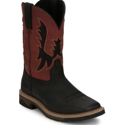 Women Justin Men's Bolt 11" Square Toe Western Work Boot -- SE4116