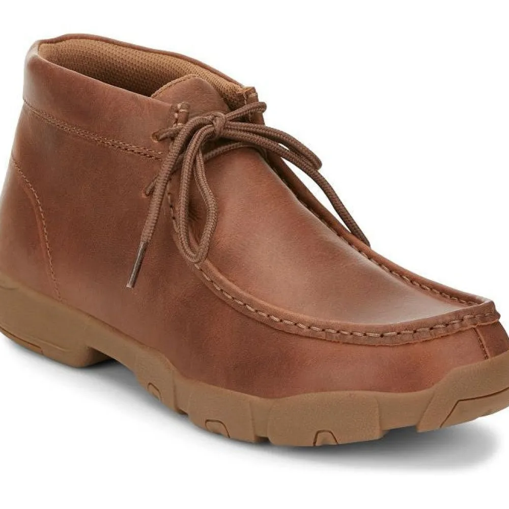 Justin Men's Cappie 4" Moc Toe Work Shoe -Sand - SE241