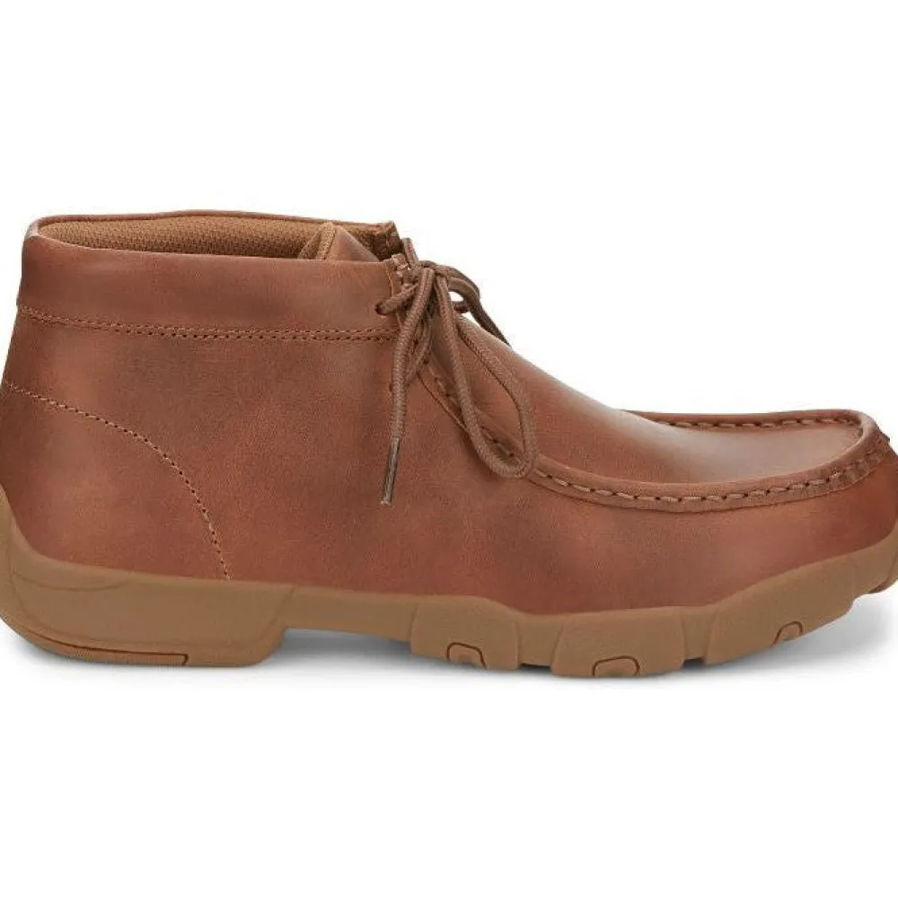Justin Men's Cappie 4" Moc Toe Work Shoe -Sand - SE241
