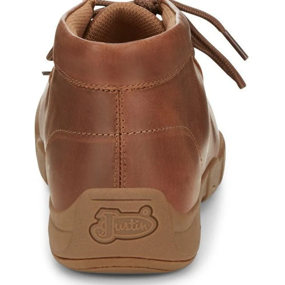 Justin Men's Cappie 4" Moc Toe Work Shoe -Sand - SE241