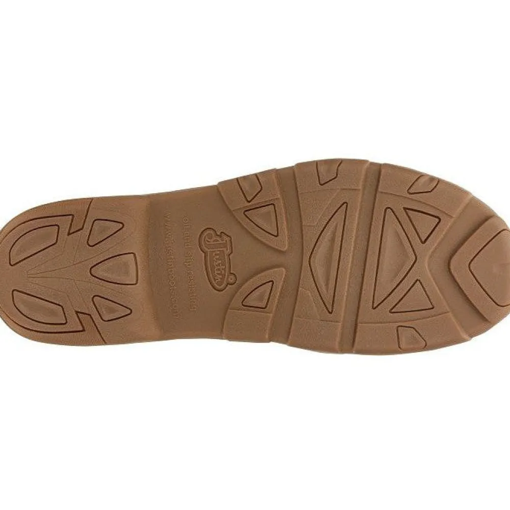 Justin Men's Cappie 4" Moc Toe Work Shoe -Sand - SE241