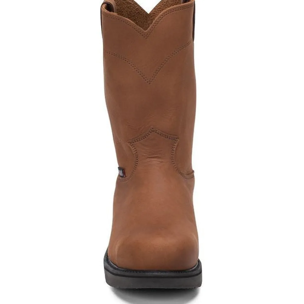 Justin Men's Cargo 10" Steel Toe Slip Resist Made In USA Work Boot -- 4795