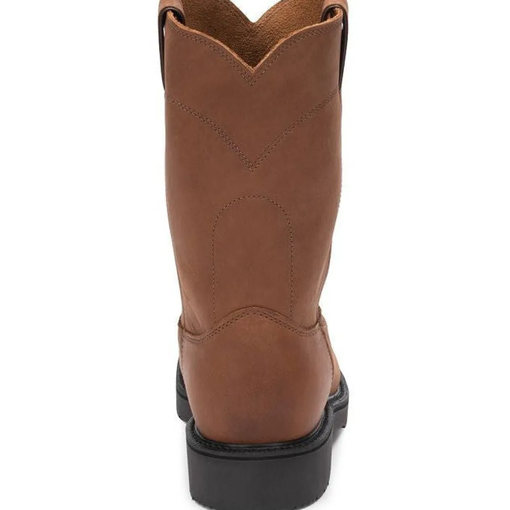 Justin Men's Cargo 10" Steel Toe Slip Resist Made In USA Work Boot -- 4795