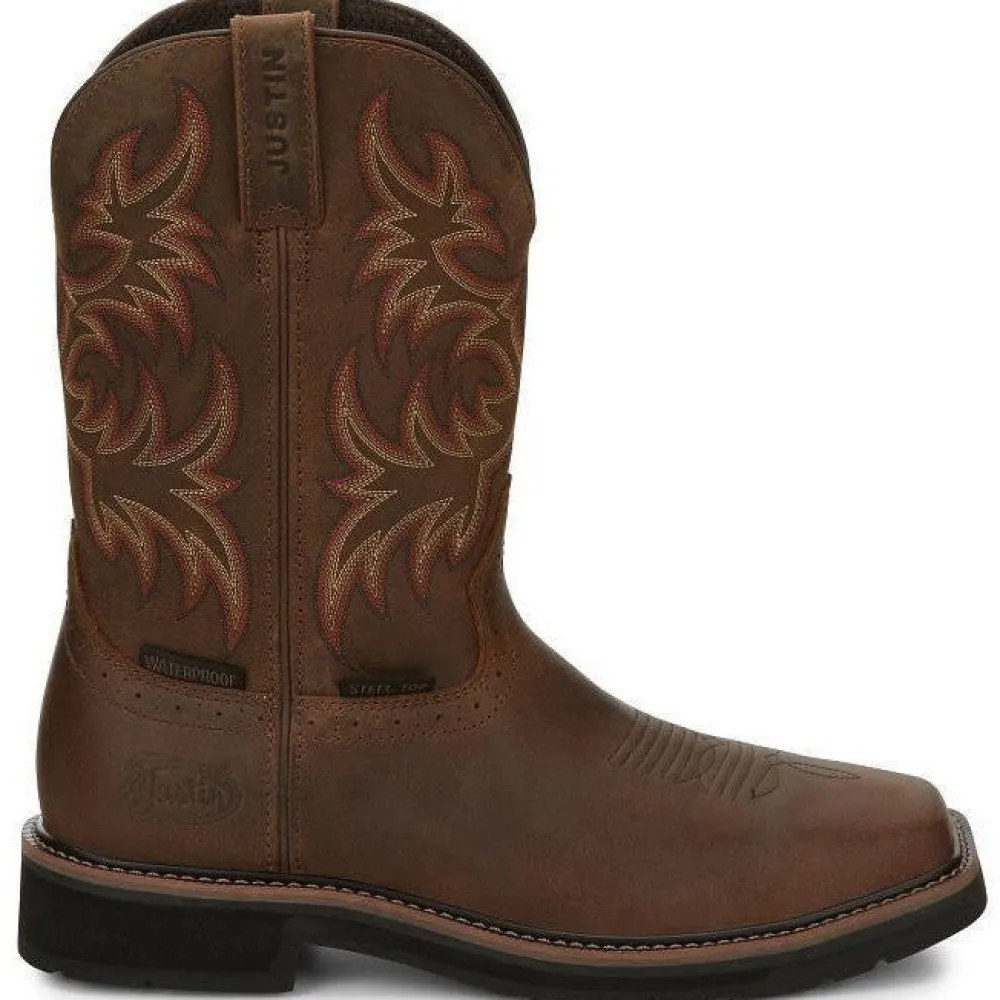 Justin Men's Driller 11" Steel Toe Western Work Boot -- SE4690