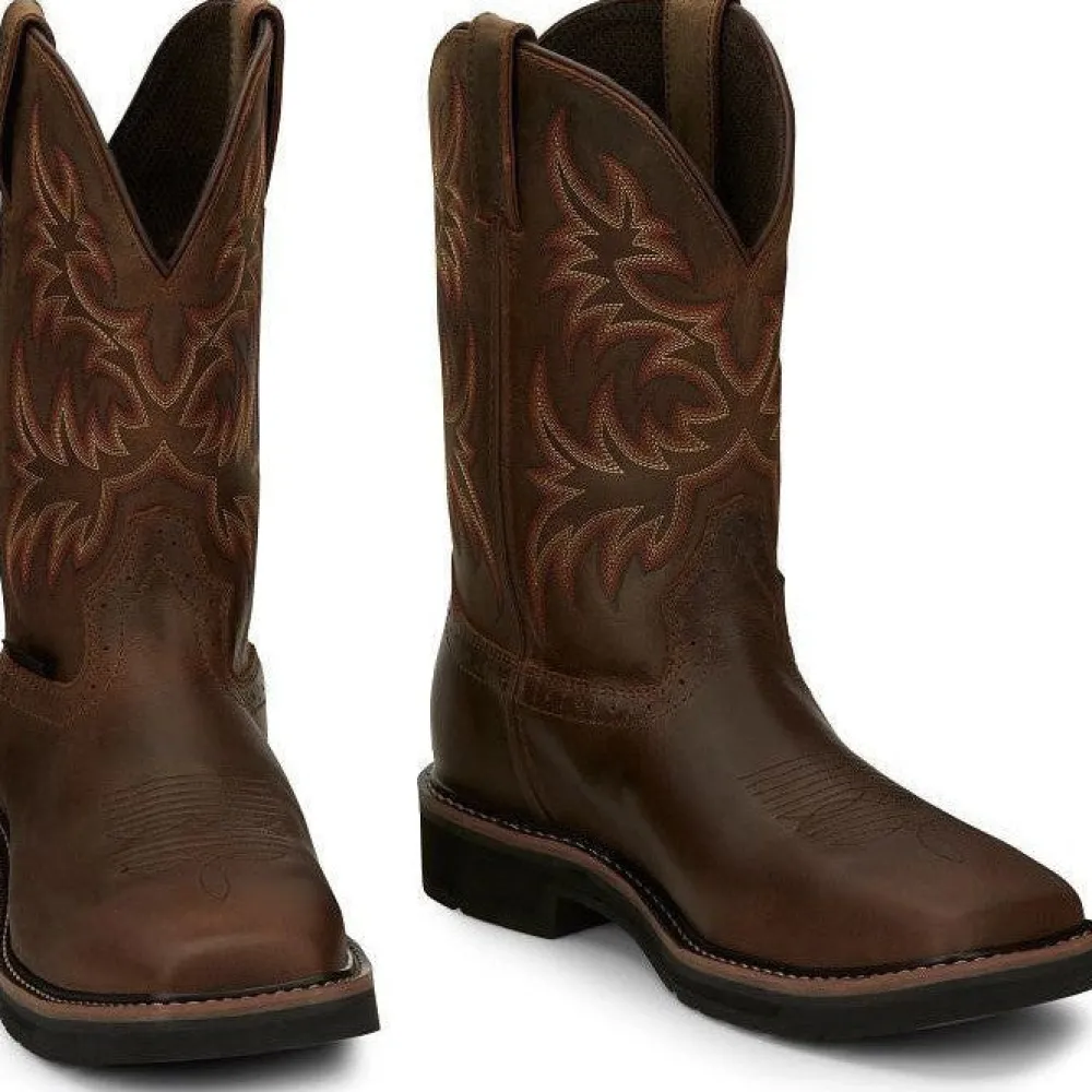 Justin Men's Driller 11" Steel Toe Western Work Boot -- SE4690