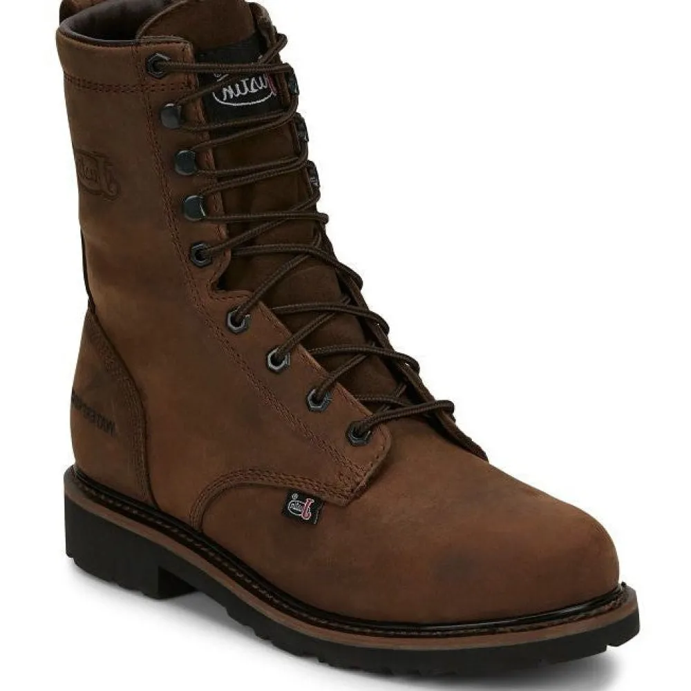 Justin Men's Drywall 8" Steel Toe WP Western Work Boot -- SE961