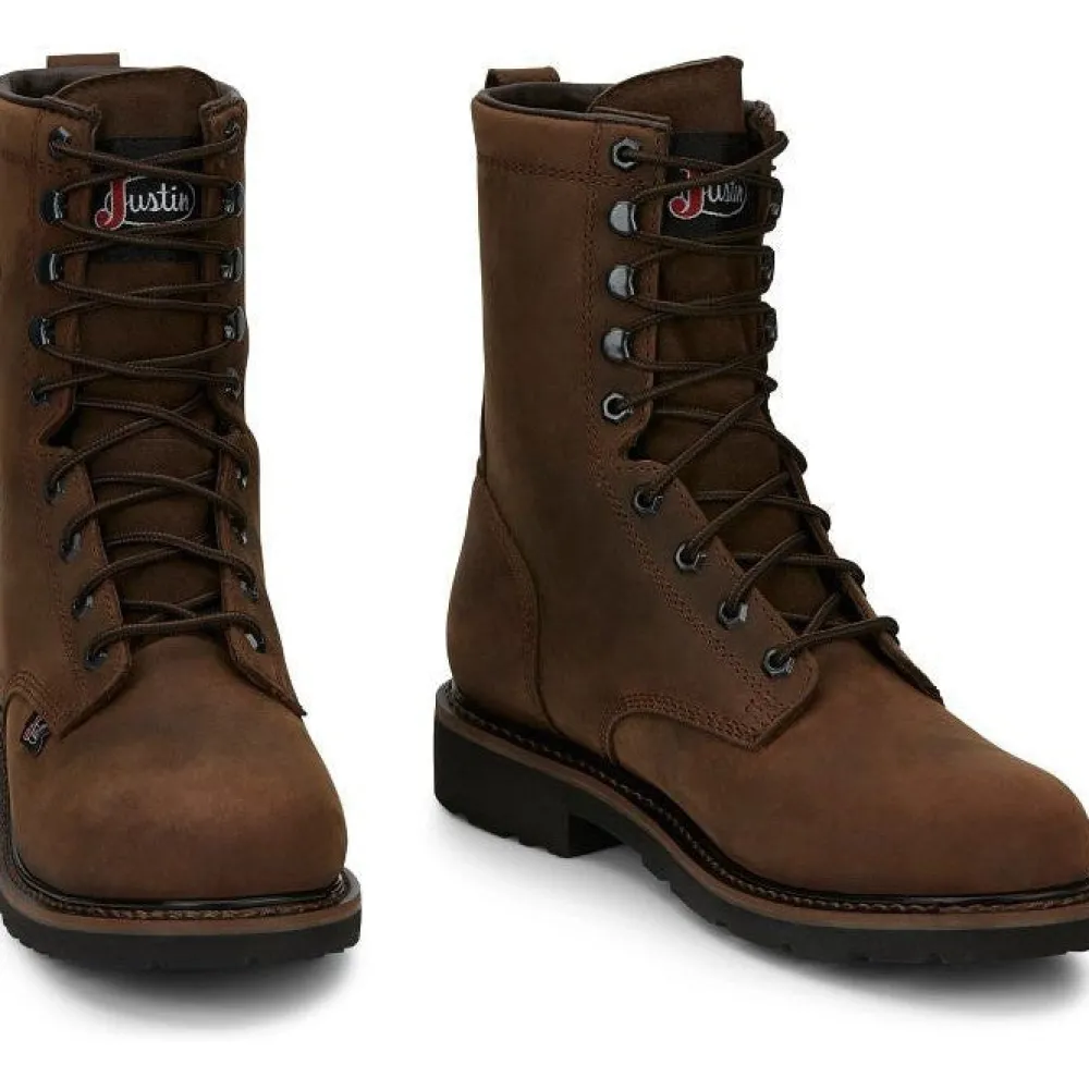Justin Men's Drywall 8" Steel Toe WP Western Work Boot -- SE961