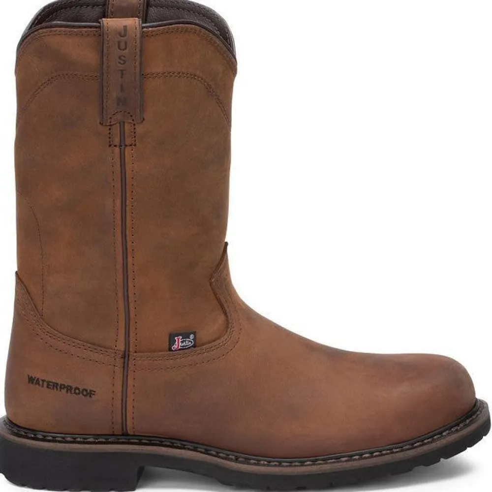Justin Men's Drywall 10" Steel Toe WP Western Work Boot -- SE4961