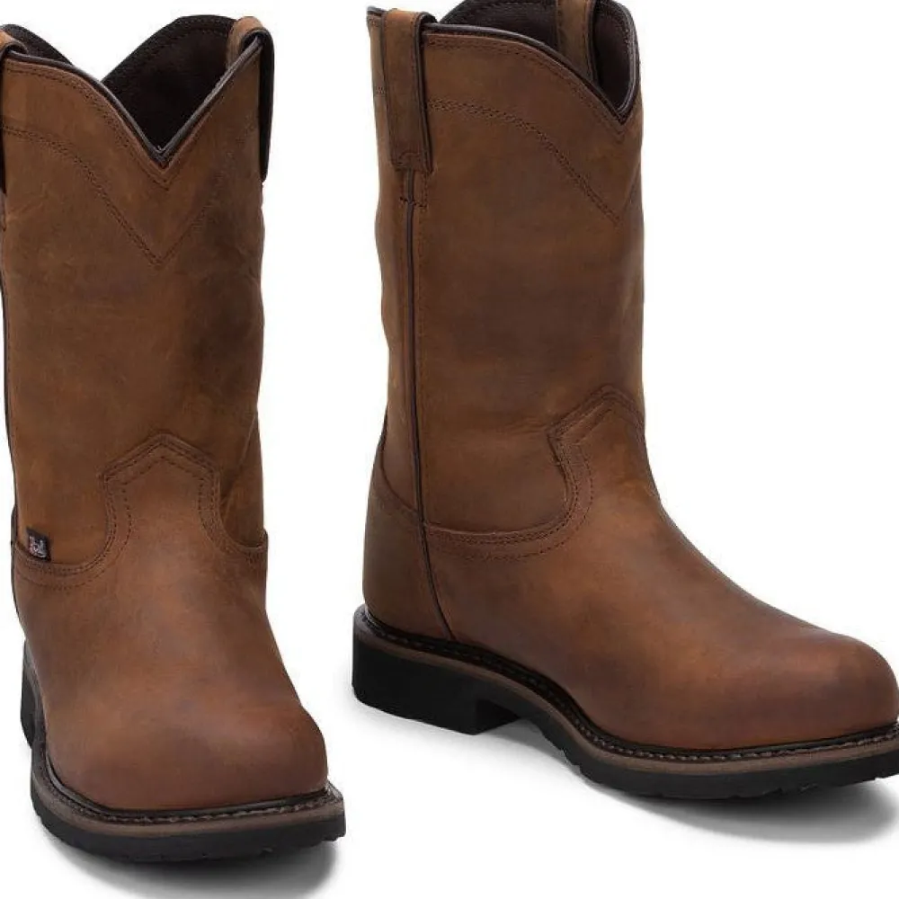 Justin Men's Drywall 10" Steel Toe WP Western Work Boot -- SE4961