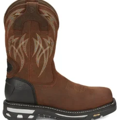 Women Justin Men's Frontline Hiviz 11" WP Nano Comp Toe Western Work Boot -- CR2152