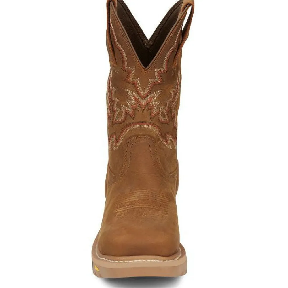 Justin Men's Montana 11" Nano Comp Toe Western Work Boot- - CR2124