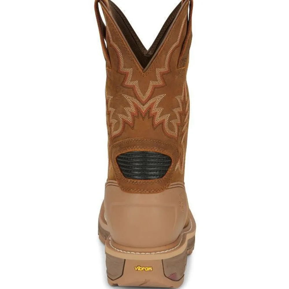 Justin Men's Montana 11" Nano Comp Toe Western Work Boot- - CR2124