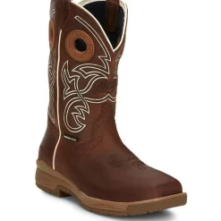Justin Men's Nitread 11" Comp Toe WP Western Work Boot -- CR3201