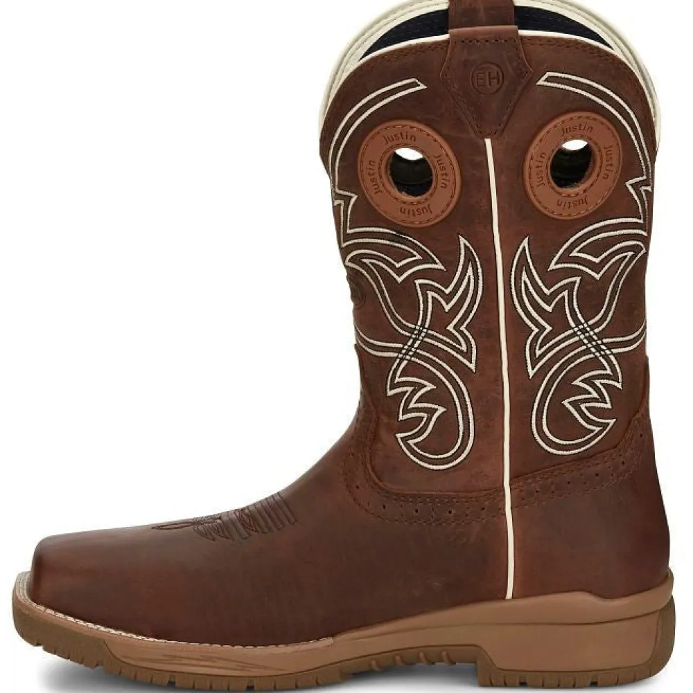 Justin Men's Nitread 11" Comp Toe WP Western Work Boot -- CR3201