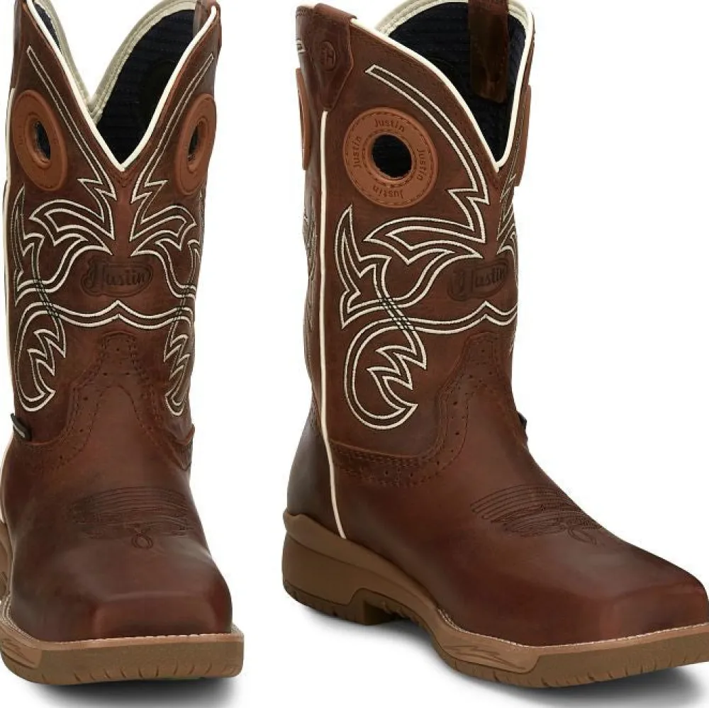 Justin Men's Nitread 11" Comp Toe WP Western Work Boot -- CR3201