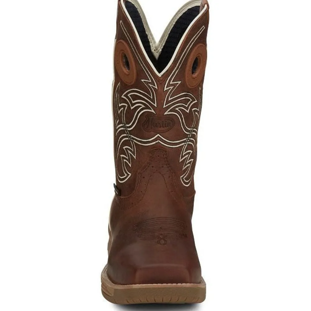 Justin Men's Nitread 11" Comp Toe WP Western Work Boot -- CR3201