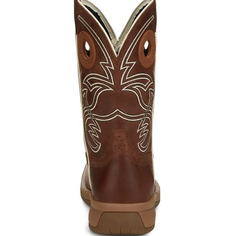 Justin Men's Nitread 11" Square Toe WP Western Work Boot -- CR3200