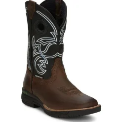 Justin Men's Nitread 11" Square Toe WP Western Work Boot -- CR3205
