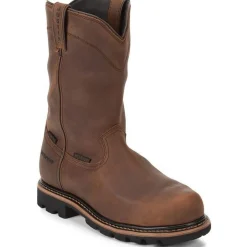 Justin Men's Pulley 10" Comp Toe WP Western Work Boot -- WK4630