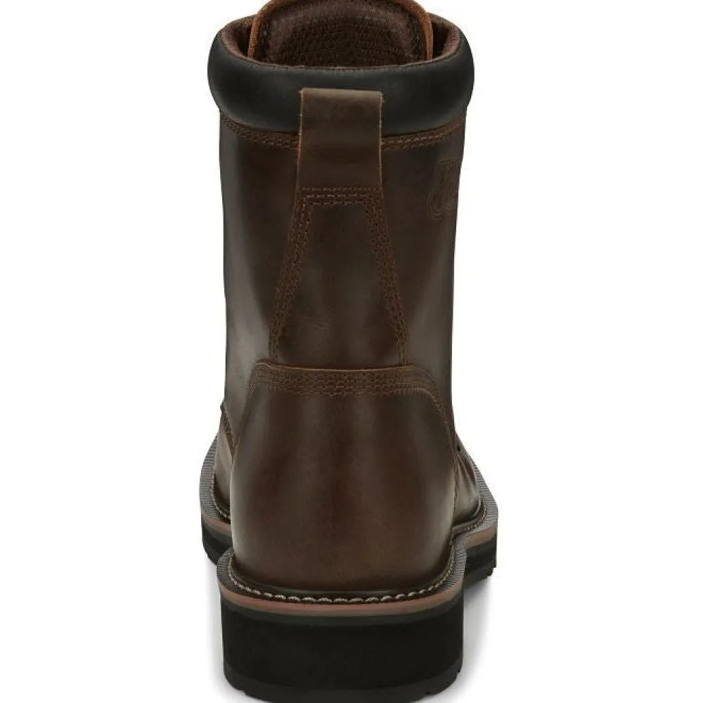 Justin Men's Pulley 8" Steel Toe Lace Up Western Work Boot -- SE682
